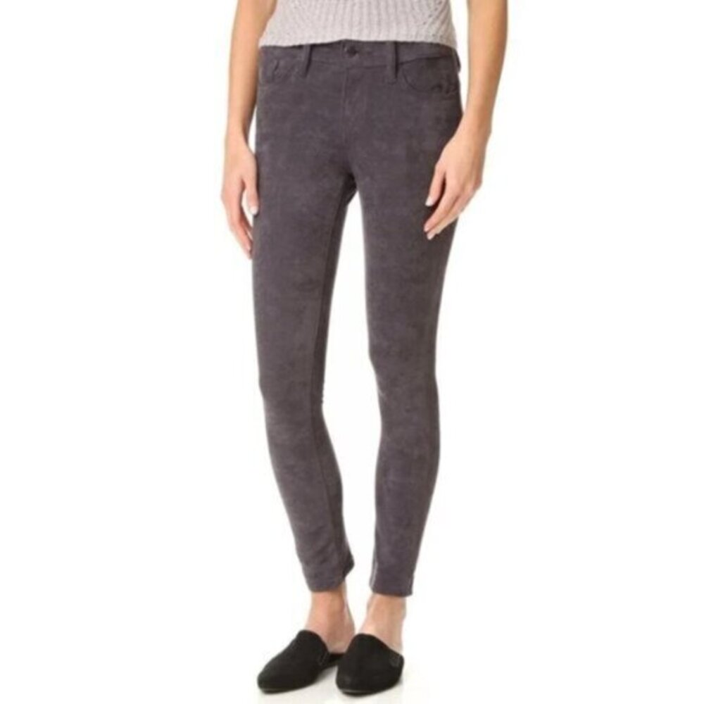 Joe’s Jeans Suede Pants Skinny Straight leg Ankle Gray business casual office